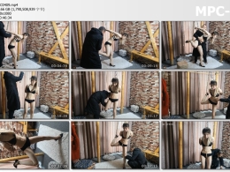随心原创_好身材的鹿野 金鸡独立 垫脚尖 吊绑 吊的太久 腿发抖的厉害 