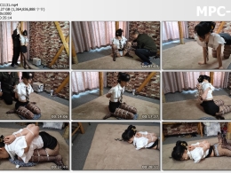 随心原创_雅熙 监禁调教 被扎带极限后手观音的JK少女 痛苦忍耐