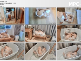 凛凛蝶_海砂-锁铐女奴跪舔主人装进塑料袋物化拷打水中窒x