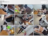 娜绳工作室_女仆青柠 M项圈，肛钩，脚铐，手铐 屁股上的肛钩又通过链子跟脖子