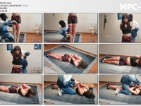 一绳所爱_女孩盼盼，堵住嘴巴捆在地上任其挣扎