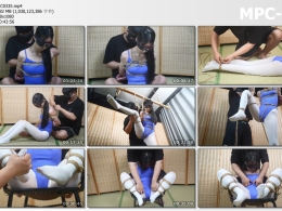 象人工作室_小乔-体操服白丝，单脚吊缚，M腿tk