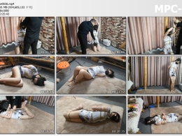 束缘阁_杨蕊 旗袍缚 柱子上丝袜头套和驷马