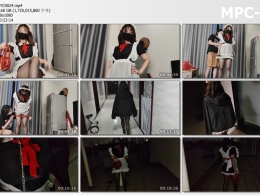 凛凛蝶_海砂 捆绑真空开档黑丝丰腴女仆，牵引至露出现场前后塞满玩具跪爬叫主人