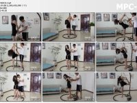 蔚蓝艺束_瑶瑶直臂股绳吊缚 脚尖点地痛苦万分 张口器口水直流