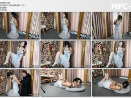 束缘阁_玫瑰露 婚纱捆绑 跪绑 单腿吊 驷马